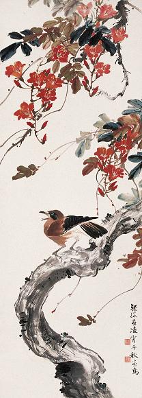 周千秋等 合作花鸟 立轴