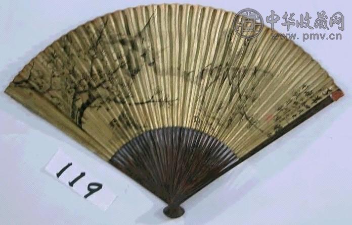 何煜 花鸟 扇面