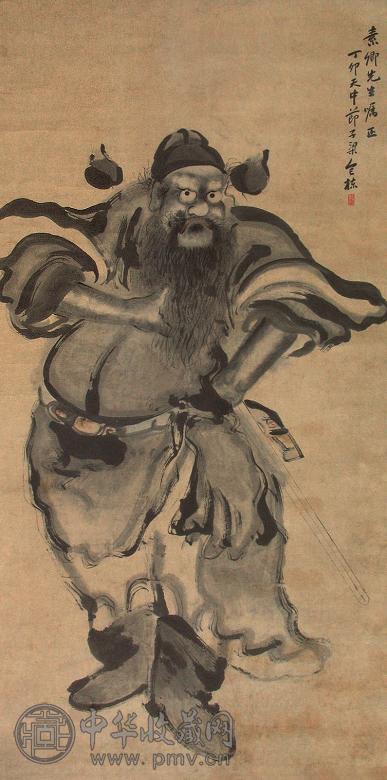 包栋 钟魁 立轴 水墨纸本
