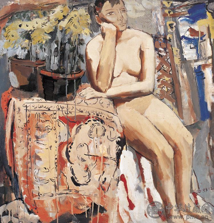 马六明 1989年作 裸女 布面 油画