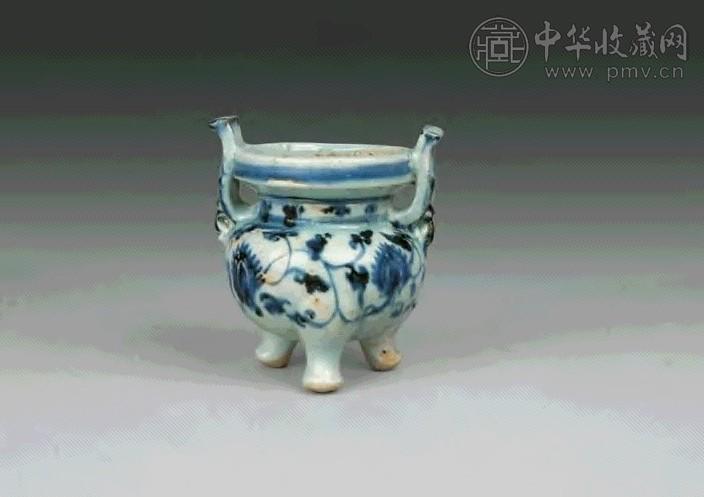 明中期 青花缠枝莲香炉