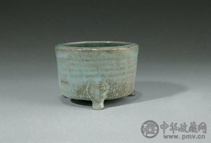 清早期 哥釉小八卦炉