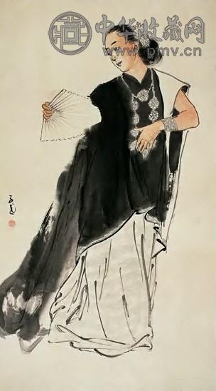 王子武 当代 扇舞 镜心