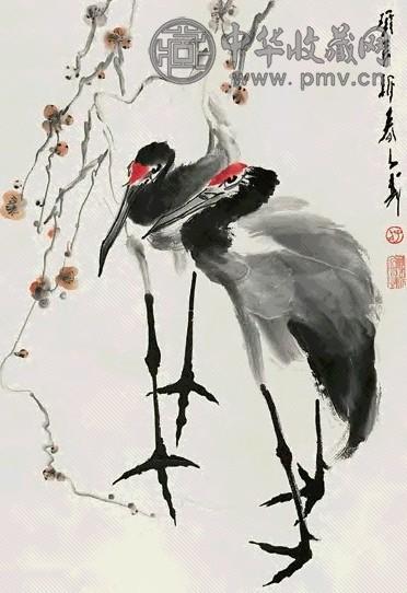 当代 王子武 鹤寿 轴