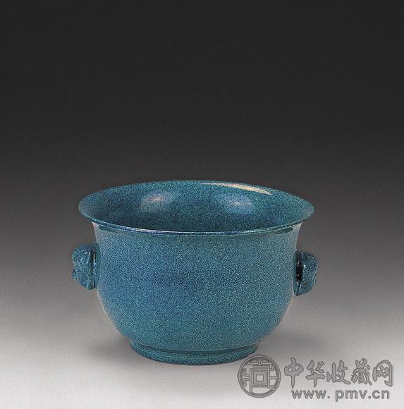 民国 炉钧釉双耳炉