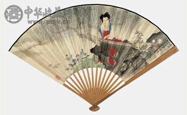 近现代 郑午昌 迎凉 成扇