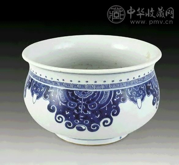 清早期 青花夔龙纹炉