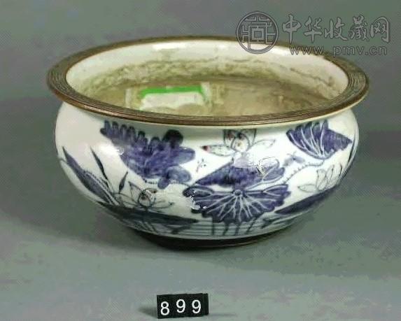 清乾隆 青花加紫香炉