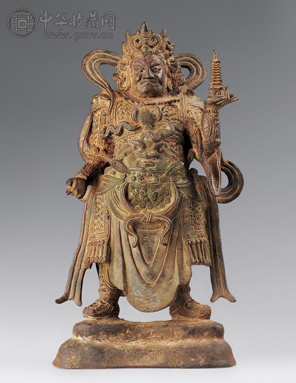 明 铜托塔天王像
