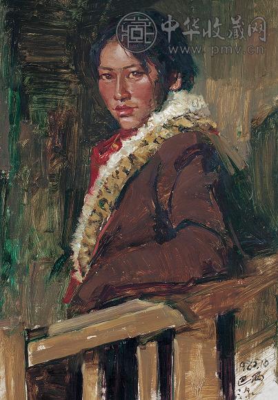 高泉 1982年作 肖像 布面 油画