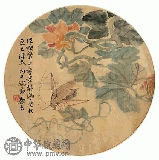 陆恢 1906年作 秋声 镜心 设色绢本