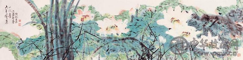 郭怡孮 乙酉(2005年)作 荷花 镜心 设色纸本