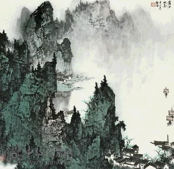 白启哲 山水 立轴 纸本