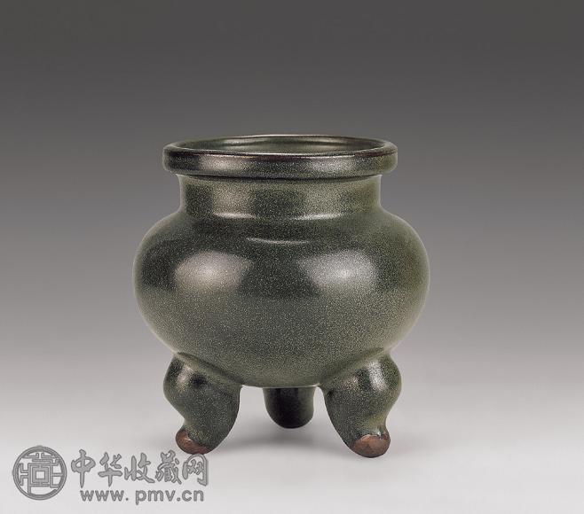 清 茶叶末釉香炉