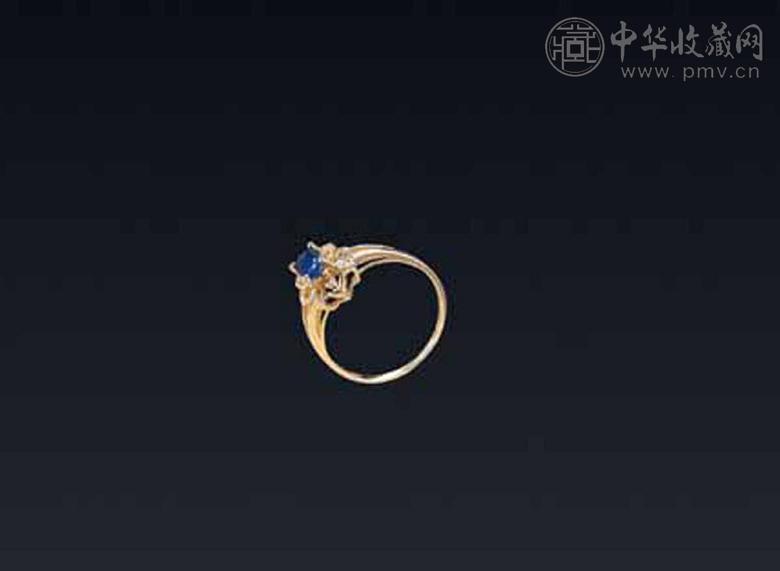 18K黄金镶蓝宝石戒指