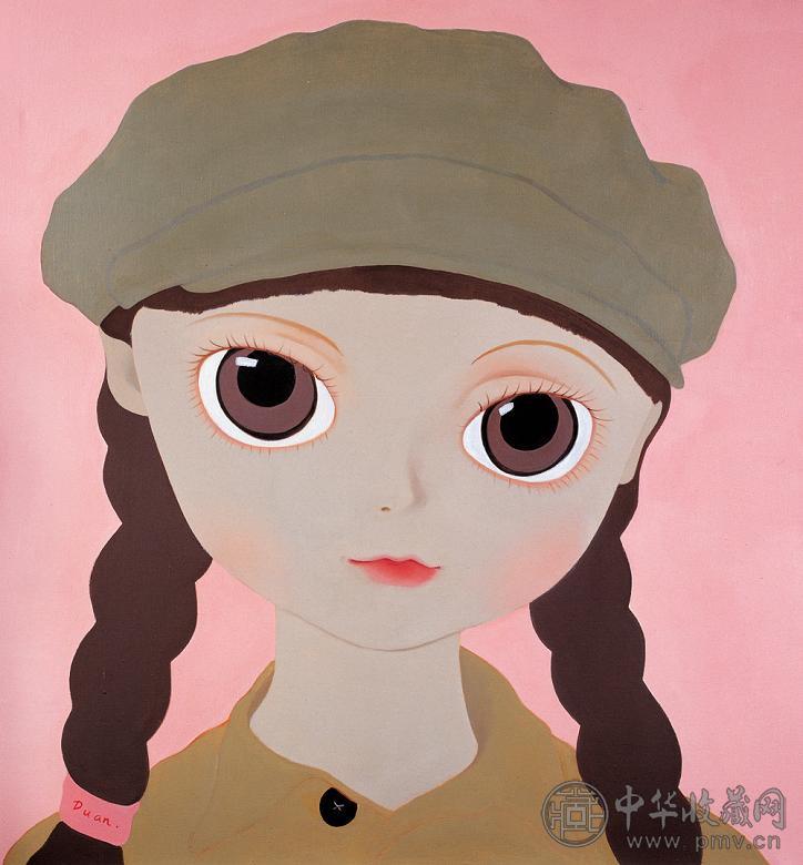 段君 2006年作 卡通女孩 布面油画