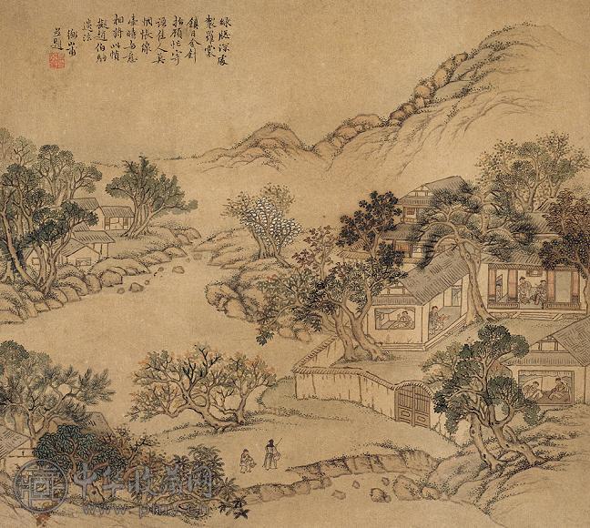 文徵明 湖舍耕织图 单开册页 设色纸本