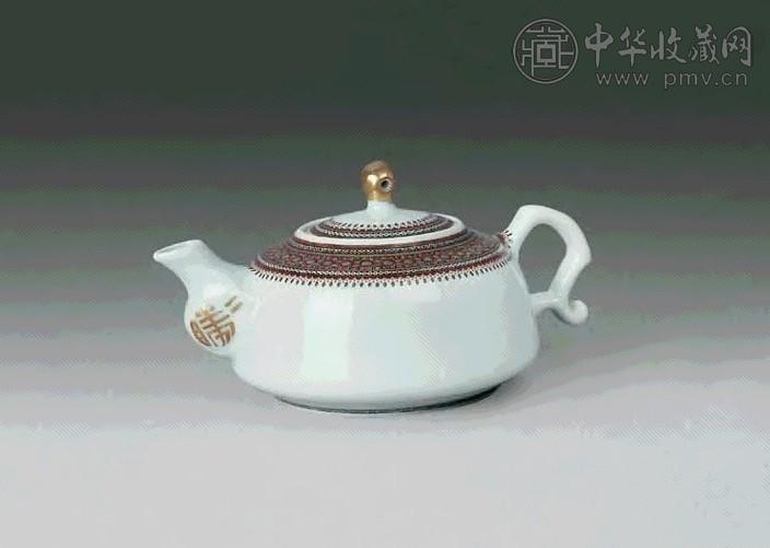 1945 矾红彩抗战胜利人权钮纪念壶