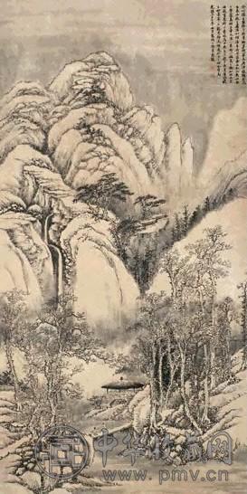 巢勋 1907年作 秋山访友 立轴 设色纸本