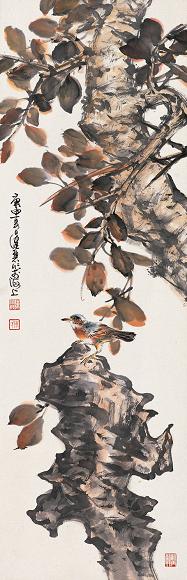 陈佩秋 花鸟 立轴 设色纸本