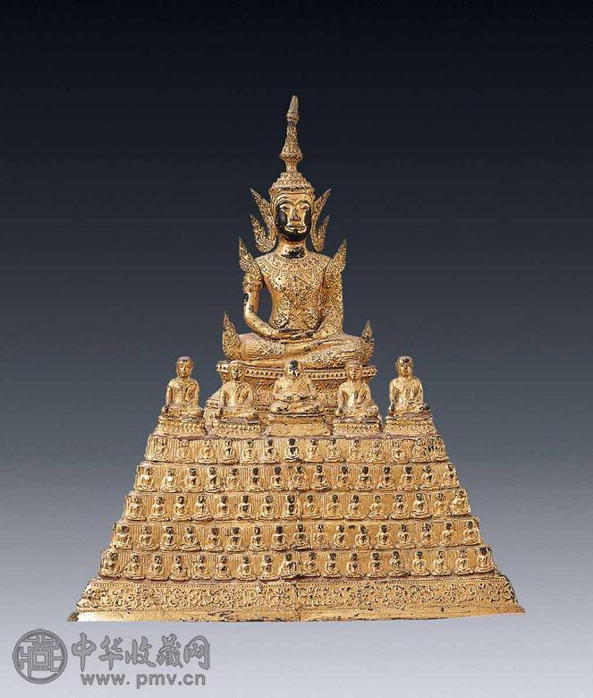 18世纪 漆金铜佛