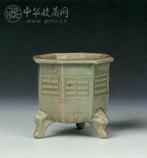 金 耀州窑八卦纹八方香炉