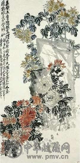 吴昌硕 菊石图 轴