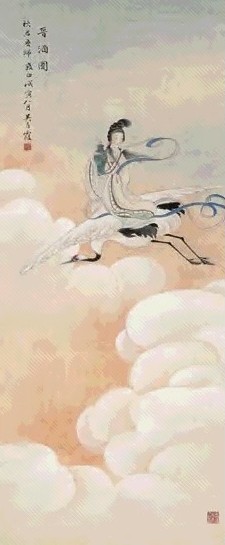 吴青霞 1938年作 晋酒图 立轴 设色纸本