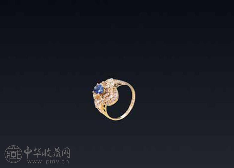 18K黄金镶蓝宝石戒指