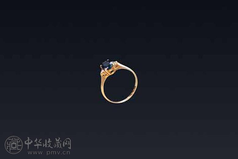 18K黄金镶蓝宝石戒指