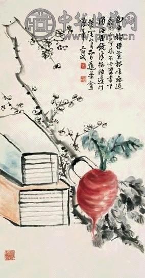 姚华 清供图 立轴 设色纸本