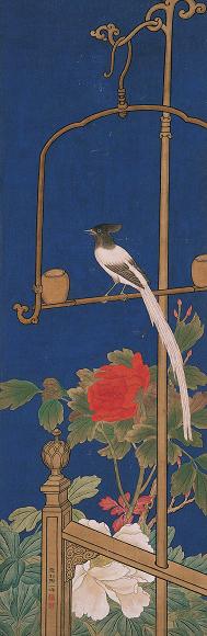 邢一峰 富贵长寿 立轴 设色绢本