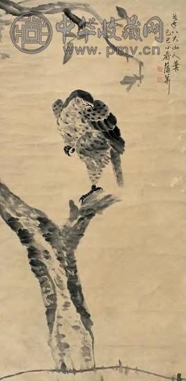 蒲华 1929年 鹰 立轴 纸本