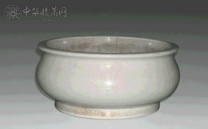 清中期 白釉卧足炉