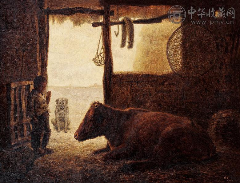 孙为民 1987年作 收工了 布面油画