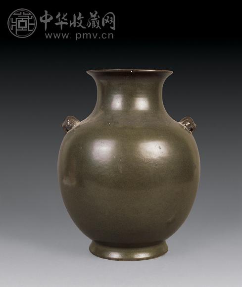 清 茶叶末釉兽耳尊