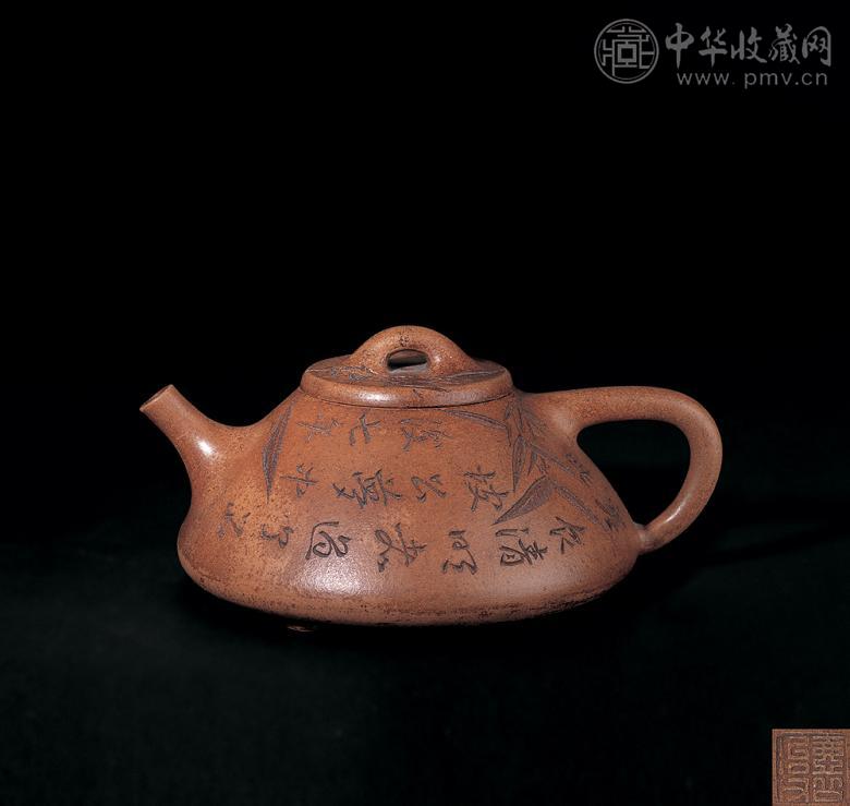 清代 段泥石瓢壶