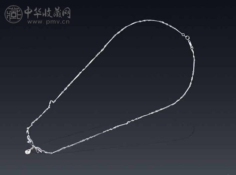 铂金镶钻链牌