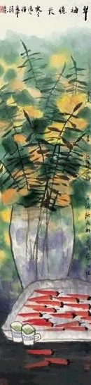 陆春涛 2003年作 翠袖忆天寒 立轴 设色纸本