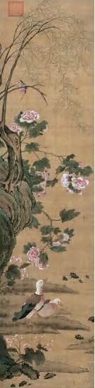 蒋溥 张若蔼 花鸟 立轴 设色