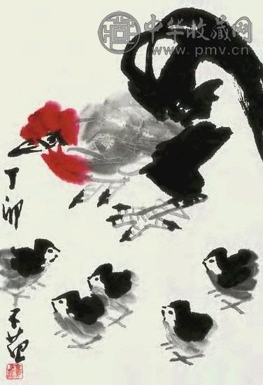 崔子范 大吉图 立轴 设色纸本