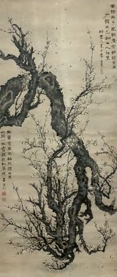 李吉寿 梅花 立轴 水墨纸本