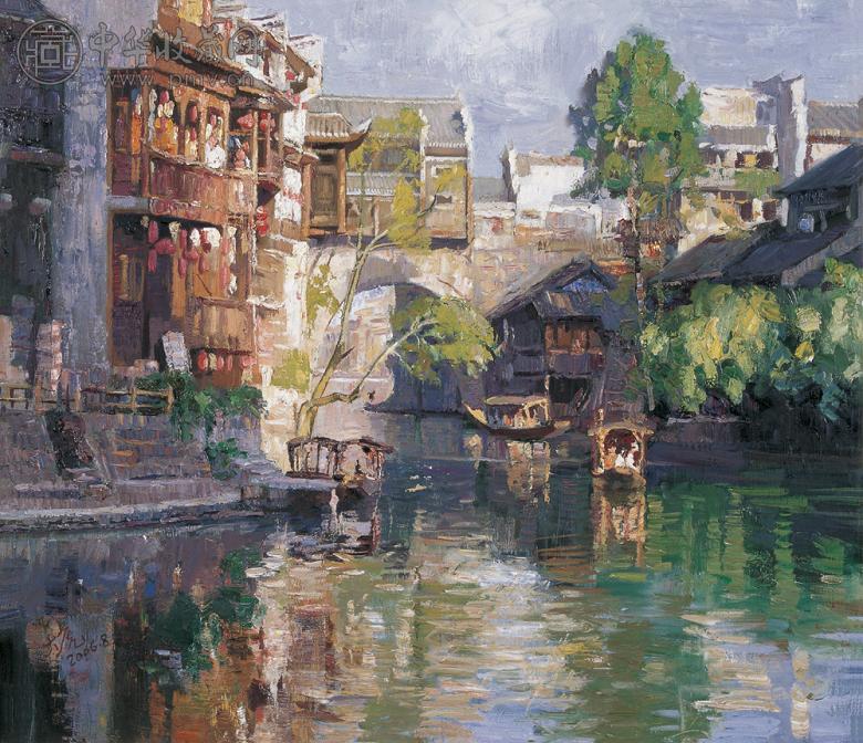 秦大虎 2006年作 湘西风情 布面 油画