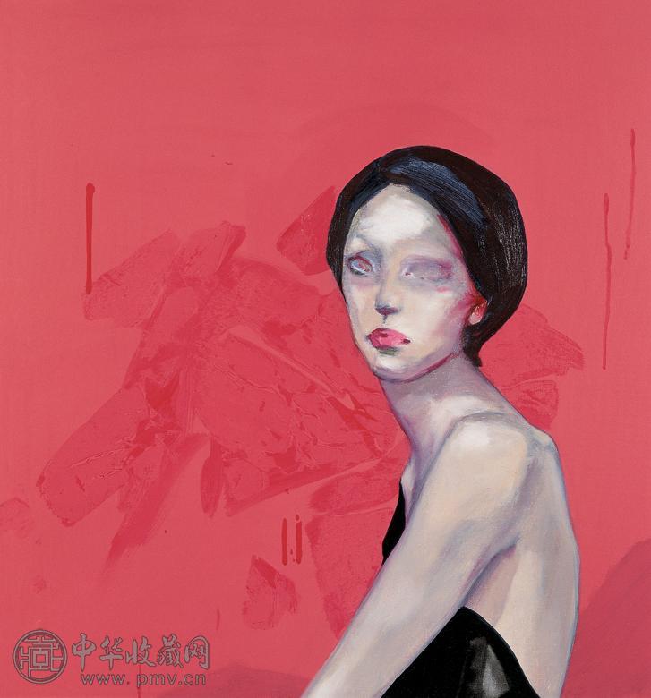 陈欣 摩登女郎 布面 油画