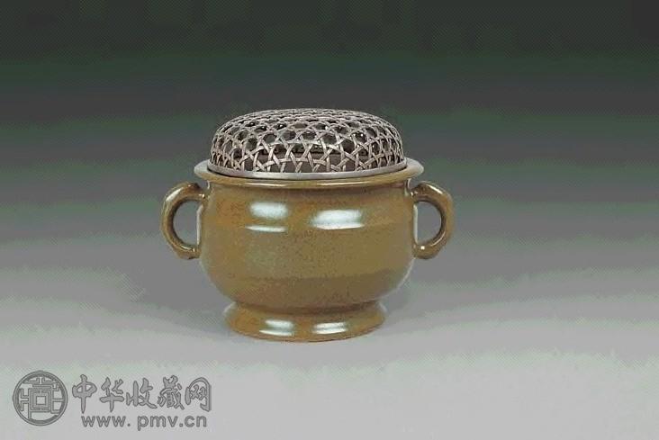 清乾隆 茶叶末釉香炉