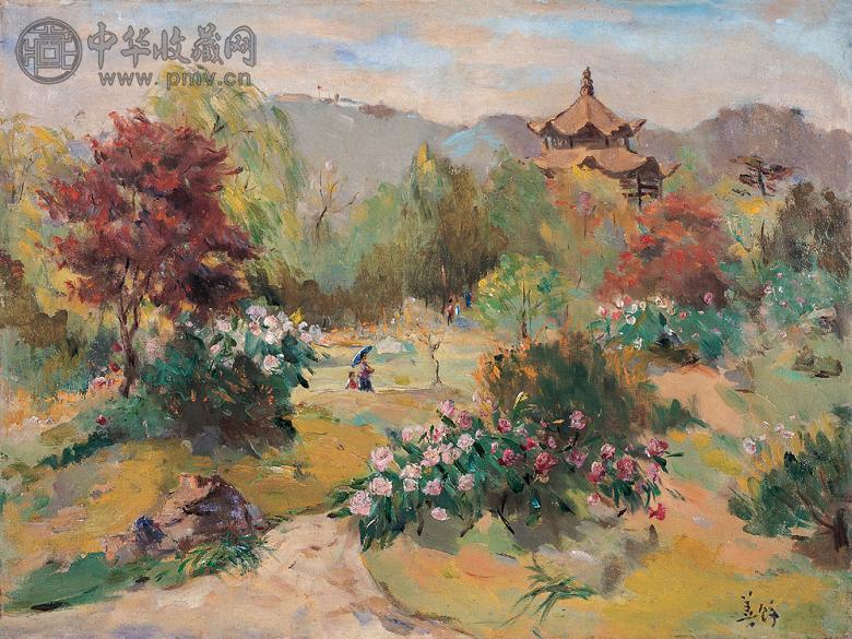 胡善余 风景 布面 油画