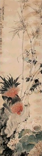 王维翰 大吉 立轴 设色纸本