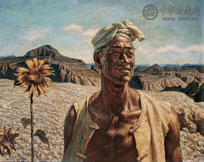 陈可之 1998年作 比天空宽阔的是胸怀 布面 油画