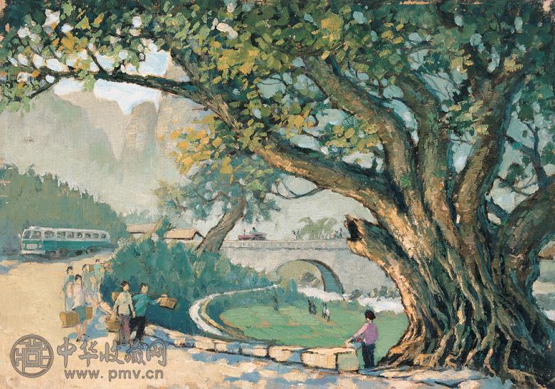 涂克 城里归来 布面 油画