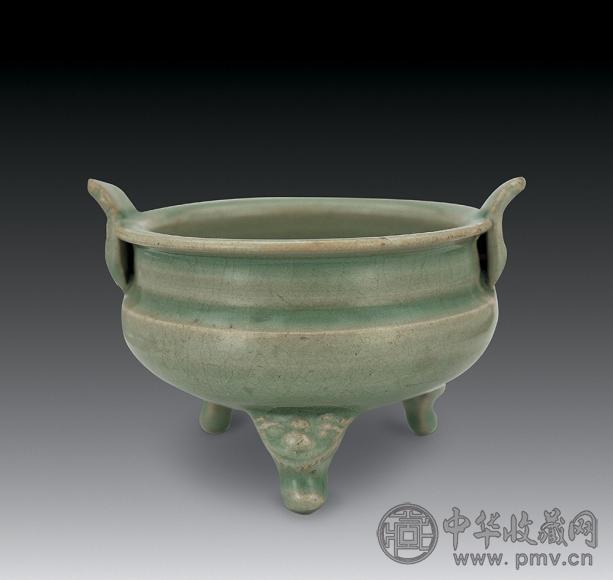 十三世纪 龙泉三足銴耳炉